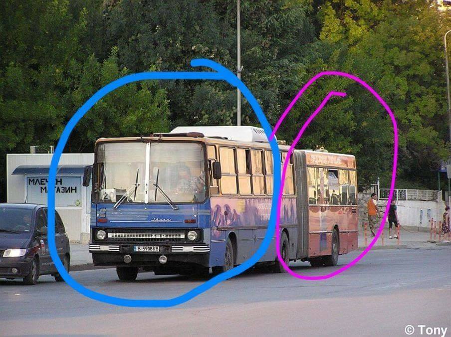 Натиснете снимката за да я уголемите  Име:Ikarus 280 &amp; Mercedes O 405 G.jpg Прегледи:0 Размер:109.7 КБ ID:6616540