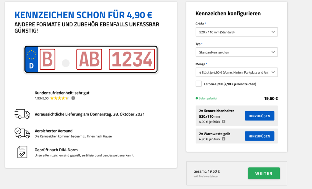 Натиснете снимката за да я уголемите

Име:Screenshot 2021-10-26 at 23-53-04 schildhandel de - Kennzeichen schon für 4,90 €.png
Прегледи:301
Размер:143.1 КБ
ID:6784331