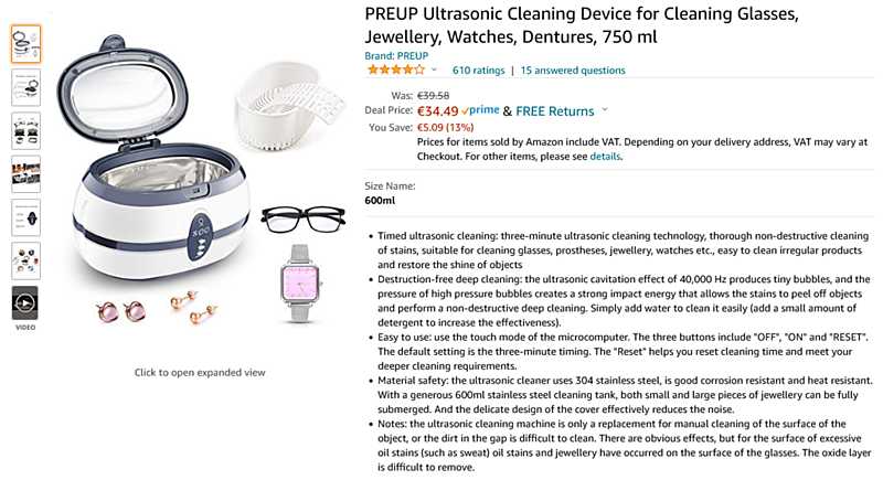 Натиснете снимката за да я уголемите

Име:Screenshot 2021-12-14 at 23-36-54 PREUP Ultrasonic Cleaning Device for Cleaning Glasses, Jewellery, Watches, Dentures, 750 [...].png
Прегледи:2553
Размер:383.6 КБ
ID:6799777
