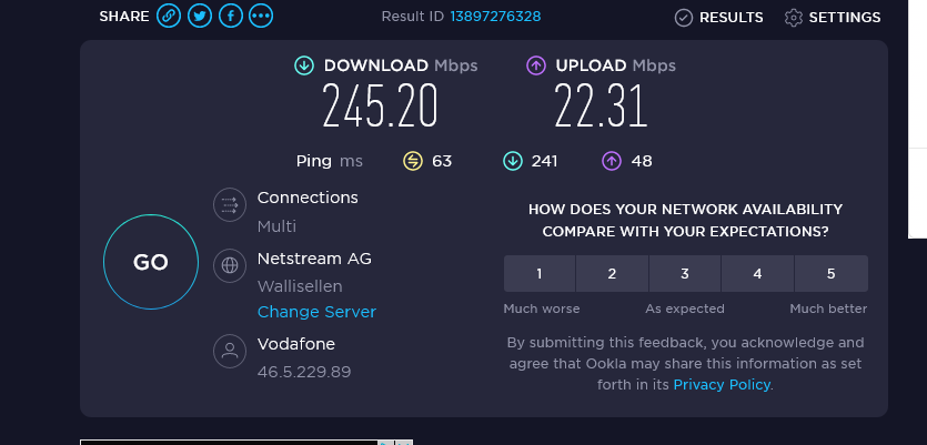Натиснете снимката за да я уголемите

Име:Screenshot 2022-11-04 at 22-19-10 Speedtest by Ookla - The Global Broadband Speed Test.png
Прегледи:423
Размер:54.1 КБ
ID:6898268